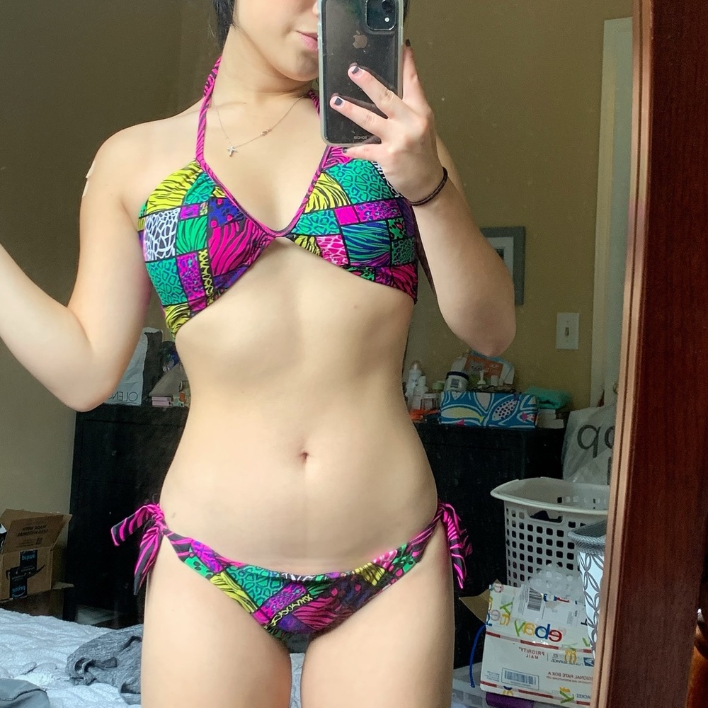 patterned bikini set